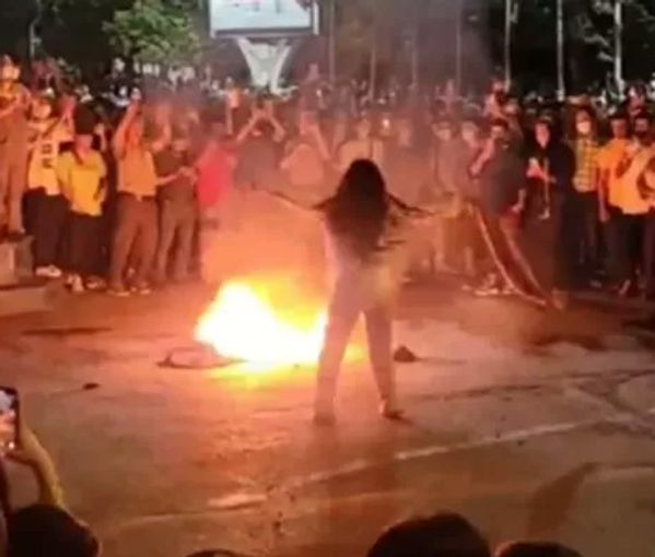 Protesters gathered in northern Iran as women burn their hated hijab headscarves, Spet. 20, 2022