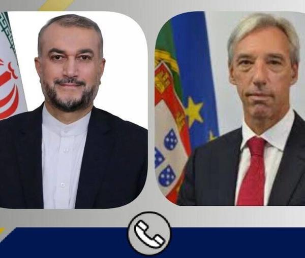 Iran’s Foreign Minister Hossein Amir-Abdollahian (left) and Portuguese Minister of Foreign Affairs João Gomes Cravinho (file photo)