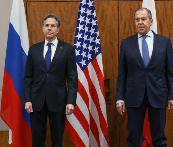 Us Secretary of State Antony Blinken meeting Russian Foreign Minister Sergei Lavrov. January 21, 2022