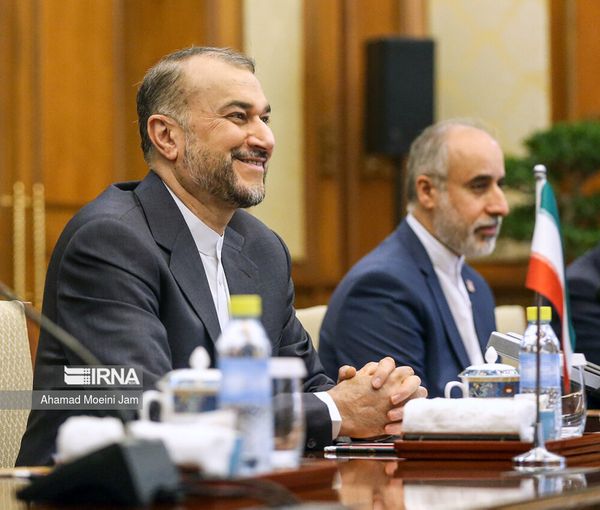 Iran’s Foreign Minister Hossein Amir-Abdollahian (left) (April 2023)