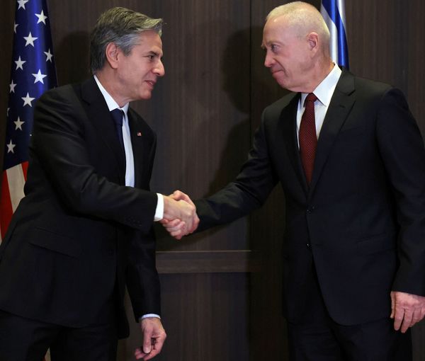 US Secretary of State Antony Blinken with Israeli Defense Minister Yoav Gallant, in Jerusalem January 31, 2023