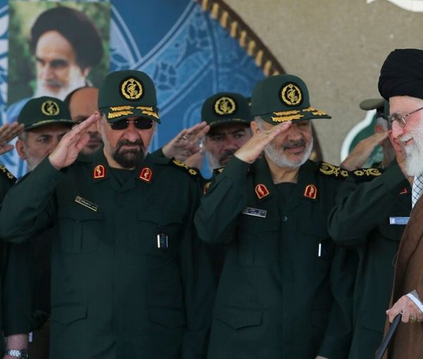 Iran’s ruler Ali Khamenei and a number of senior IRGC commanders (undated)