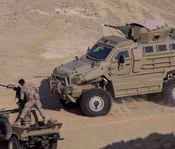 Military vehicles belonging to the IRGC's Ground Force during a military exercise in Iran’s northwestern border regions on October 17, 2022