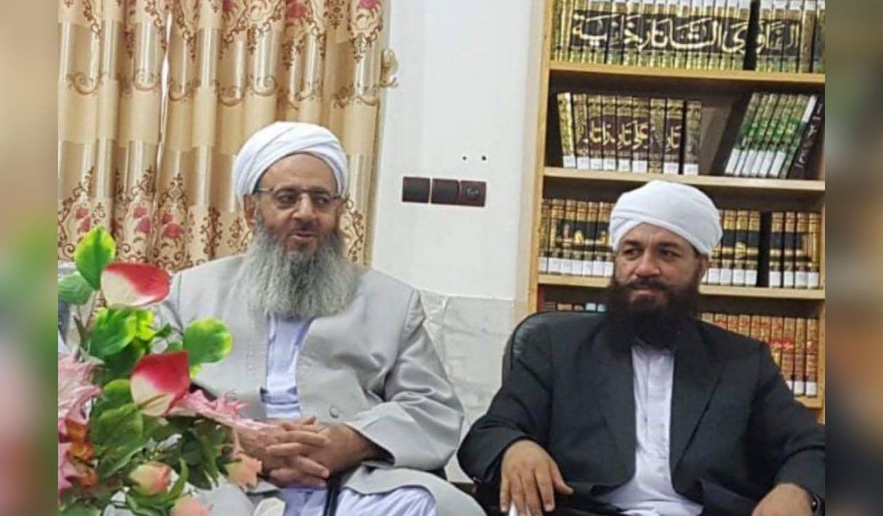 Sunni leader Mowlavi Abdolhamid (left) and his aide Mowlavi Abdolmajid Morad-Zehi