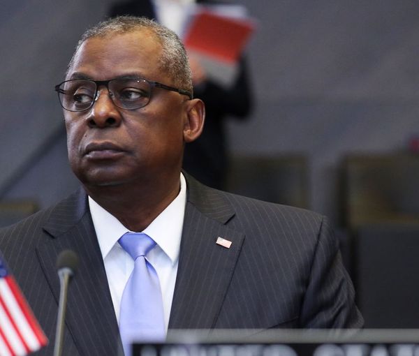 US Defence Secretary Lloyd Austin attends a NATO Defence Ministers meeting at the Alliance headquarters in Brussels, Belgium, October 21, 2021. 