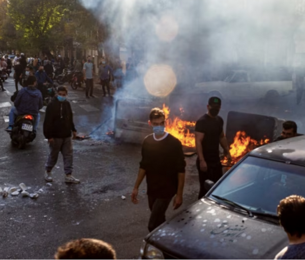 File photo of anti-regime protests in Tehran (undated)