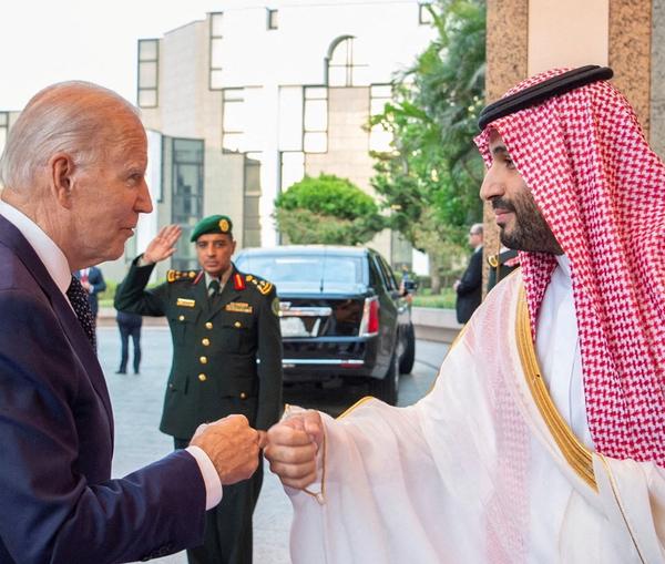 President Joe Biden meeting Saudi Crown Prince Mohammed bin Salman, July 15, 2022