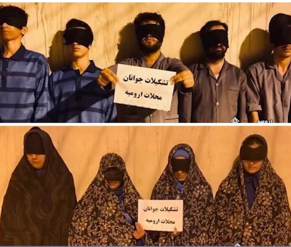 Some of the young people arrested in Urumieh (Urmia) (undated)