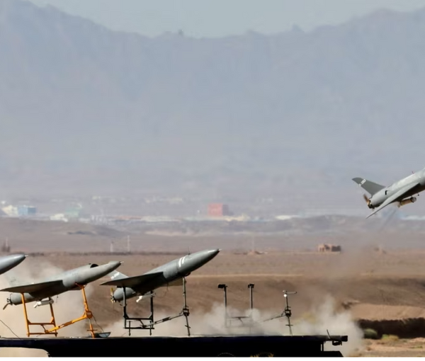 Some of the Iranian drones (file photo)