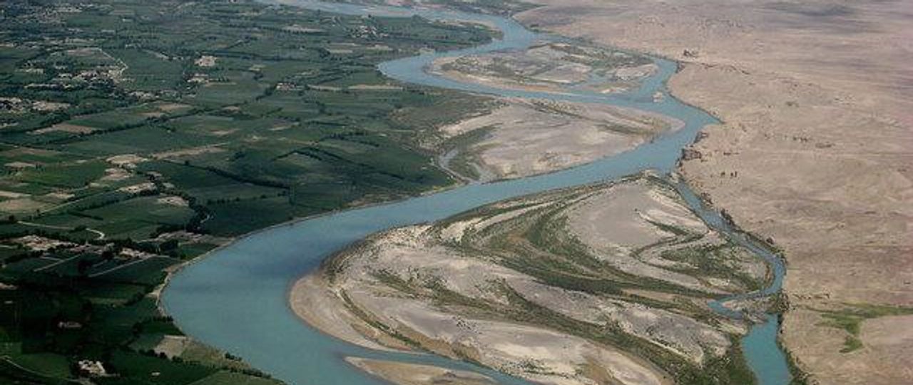 The Hirmand or Helmand river flowing in Afghanistan