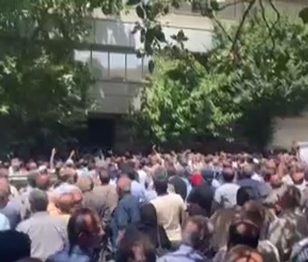One of the many protests in Iran on Wednesday, June 15, 2022
