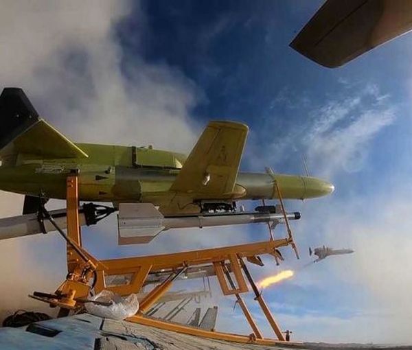 Iranian Shahed drones used by Russia in Ukraine. Undated