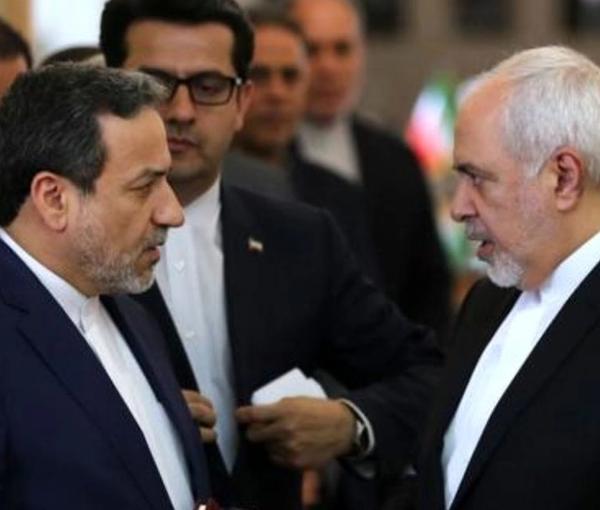 Abbas Araqchi (L) with former foreign minister Javad Zarif during the JCPOA negotiations. Undated