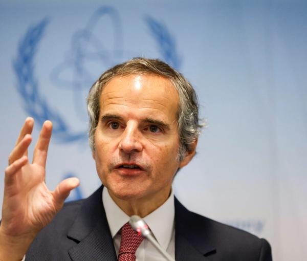 IAEA chief Rafael Grossi during a press conference in Vienna on Nov. 16, 2022