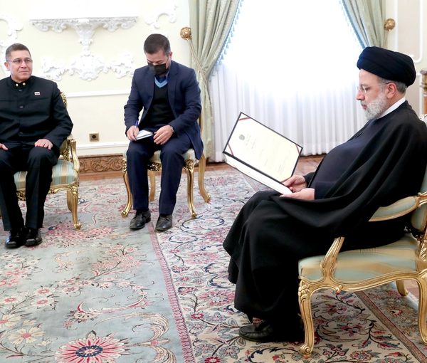 Iran’s President Ebrahim Raisi during a meeting with Venezuela’s new ambassador (January 2023)