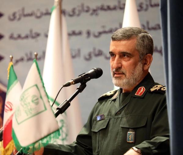 Amirali Hajizadeh, the head of the Revolutionary Guards aerospace force (file photo)