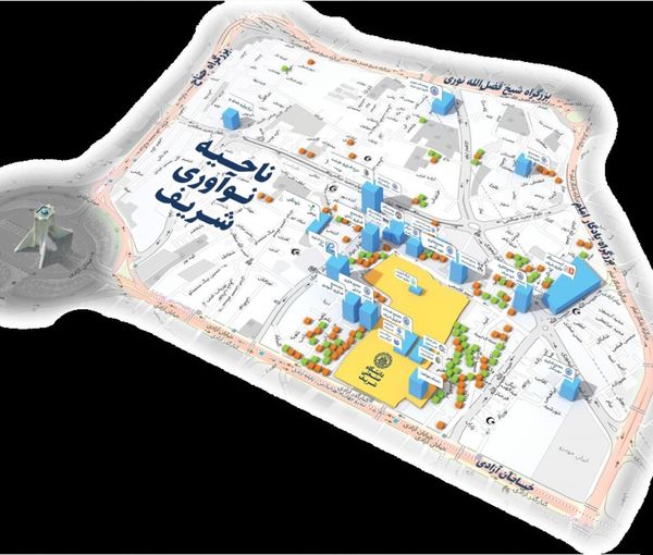 Map of Sharif Science and Technology Park in the capital Tehan (file photo)