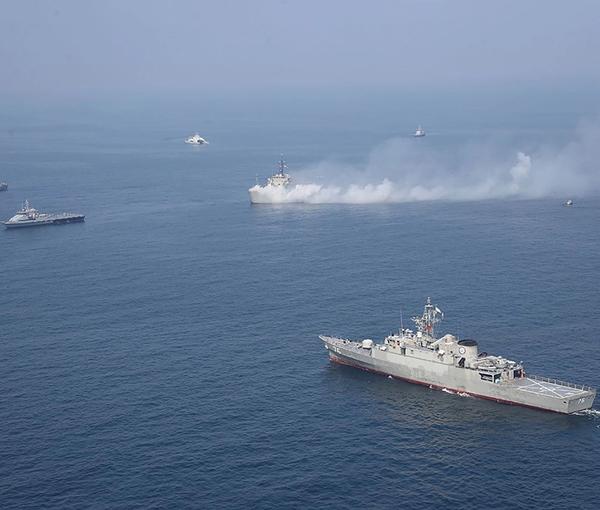 Iranian naval vessels in joint drills with Russia in 2021