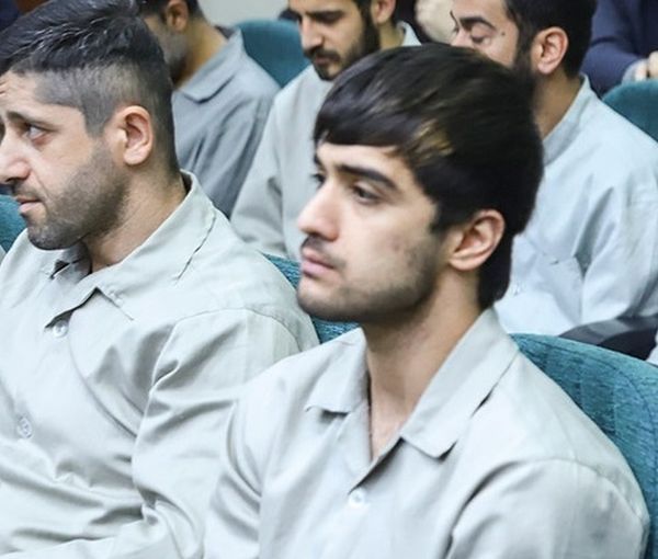 Mohammad Hosseini (L) and Mohammad Mehdi Karami in court. Undated