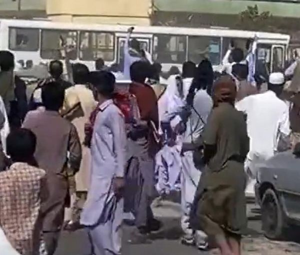 Protesters in Zahedan in October 2022