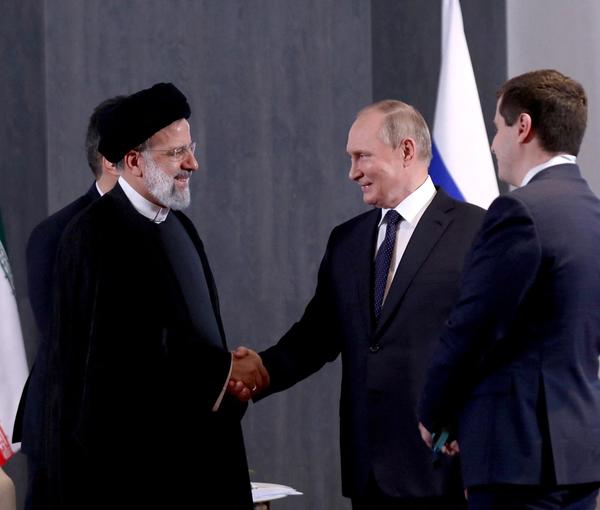 Russia's Vladimir Putin with Iran's Ebrahim Raisi in September 2022