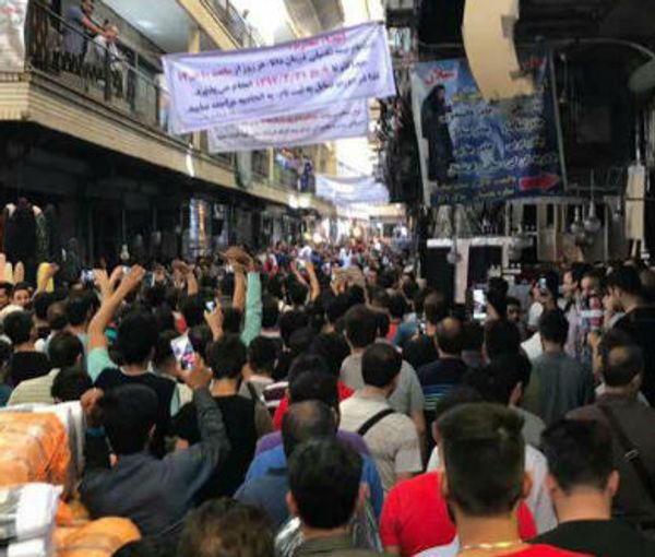 Strike and protest at Tehran Bazar on Monday June 13, 2022
