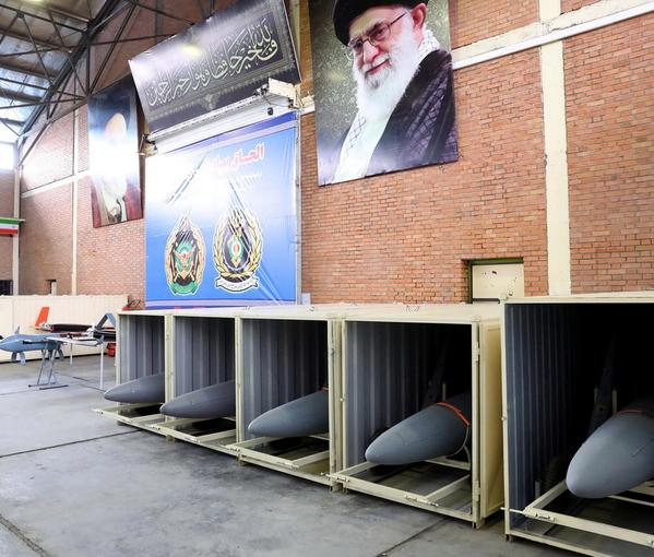Drones are seen at a site at an undisclosed location in Iran, in this handout image obtained on April 20, 2023.