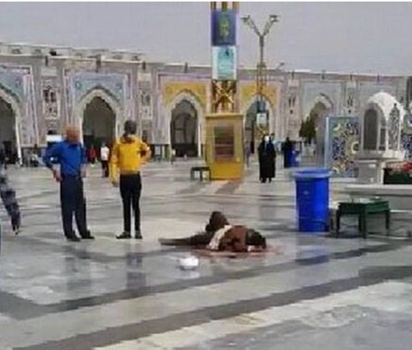Photo taken by an eyewitness immediately after the attack in Mashhad. April 5, 2022