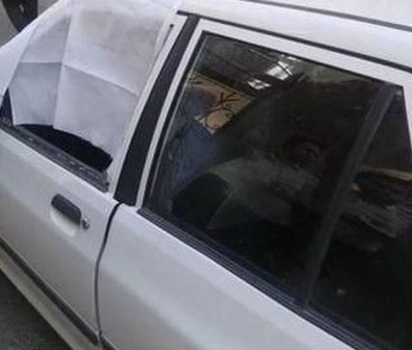 The car in which Colonel Hassan Sayyad-Khodayari, a member of the Quds Force of Iran’s Revolutionary Guards, was assassinated on May 22, 2022