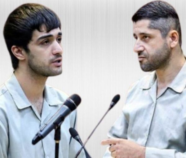 Mohammad Mehdi Karami (L) and Mohammad Hosseini in court