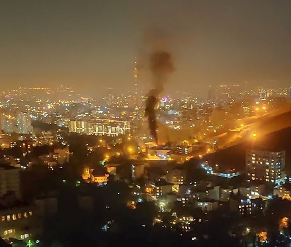 The fire seen in Evin on the night of October 15, 2022