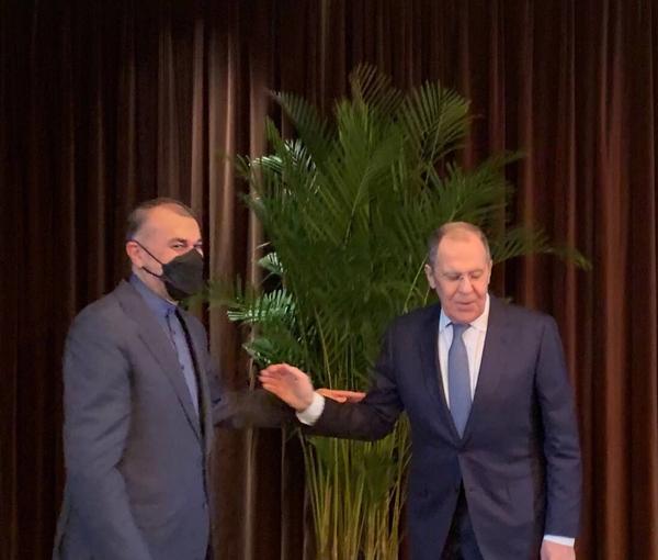 Iran's foreign minister Amir-Abdollahian meeting Lavrov in China. March 30, 2022