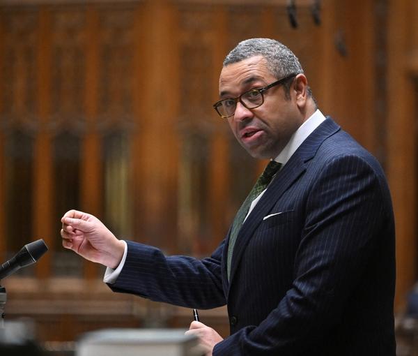 UK foreign secretary James Cleverly speaking in parliament on November 16, 2022