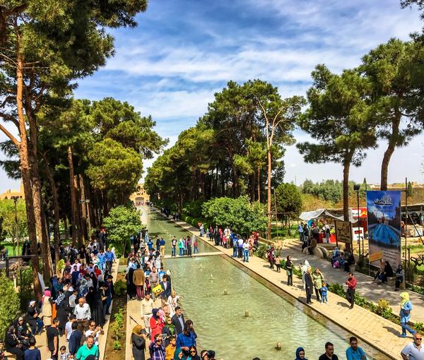A file photo of Dowlatabad Garden in Yazd where the three Iranians were arrested