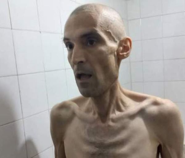 Farhad Meysami's photo from prison in hunger strike. January 2023