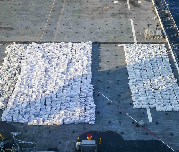 Photo showing seized ammunition and propellants by US Navy. Dec. 3, 2022
