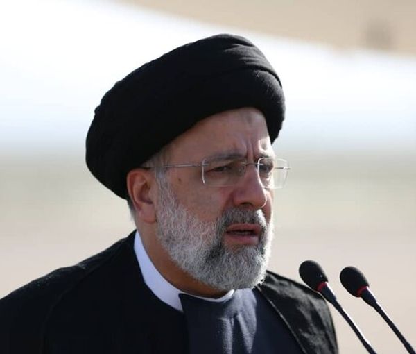 Iran's President Ebrahim Raisi speaking during a provincial visit on June 9, 2022