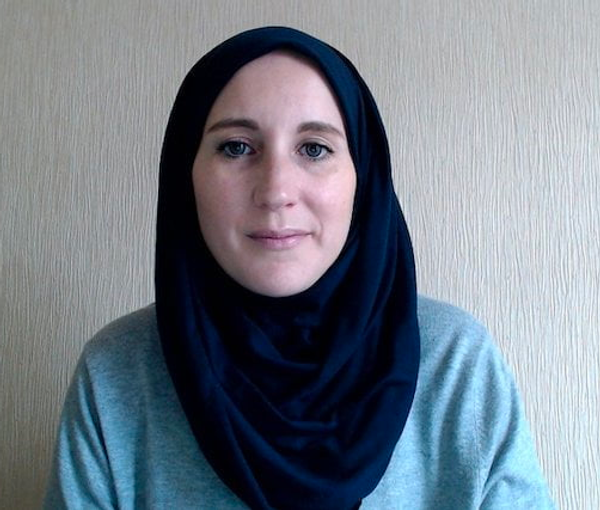 Catherine Perez Shakdam ina hijab while she was a Muslim convert. Undated