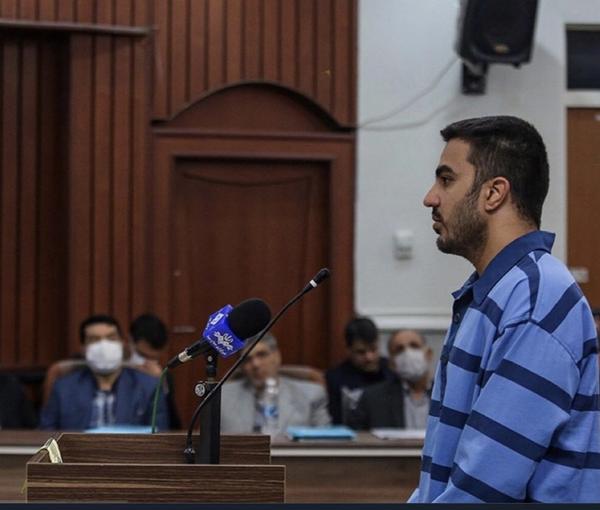 Majidreza Rahnavard during his brief trial on November 30, 2022