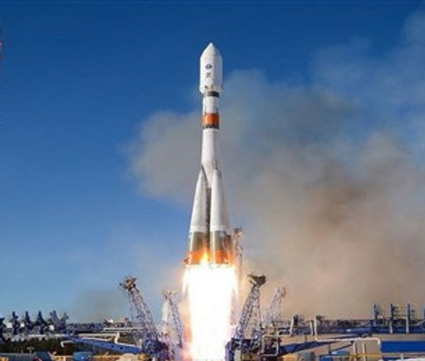 A Russian Soyuz rocket taking off with a payload that includes a satellite for Iran. August 9, 2022