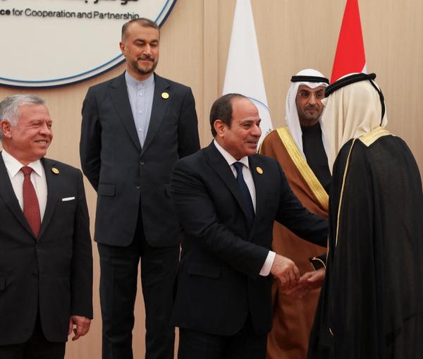 Jordan's King Abdullah II, Egypt's President Abdel Fattah al-Sisi and Iranian foreign minister Hossein Amirabdollahian attend the second Baghdad Conference for Cooperation and Partnership, Jordan December 20, 2022