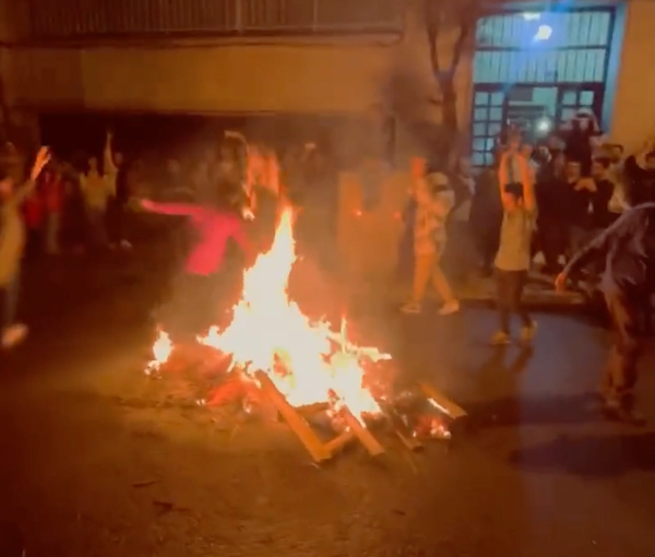 Iranians celebrating Charshanbeh Soori in Tehran (March 2023) 