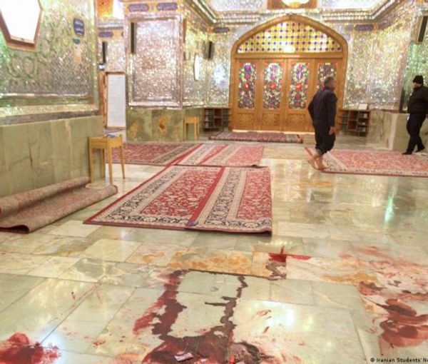 Shahcheragh funerary monument and mosque in Shiraz after the terrorist attack on October 26, 2022