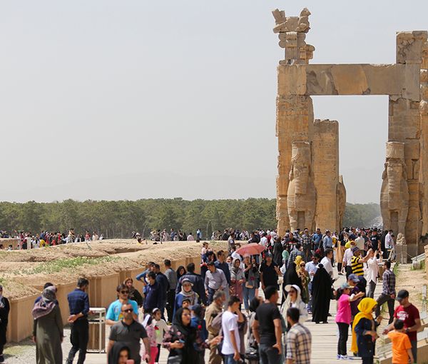 Iranians visiting Persepolis during Nowruz holidays (March 2022)