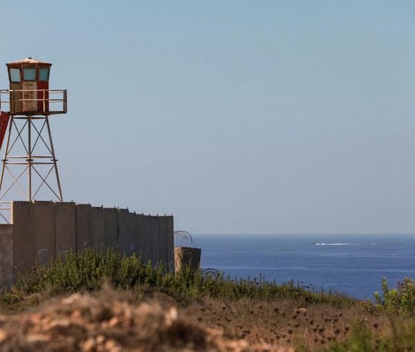 A deserted post for the Lebanese army is seen in Naqoura, near the Lebanese-Israeli border, southern Lebanon, October 6, 2022. 
