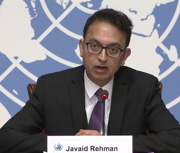 Javaid Rahman, the United Nations Special Rapporteur on human rights in Iran (file photo)