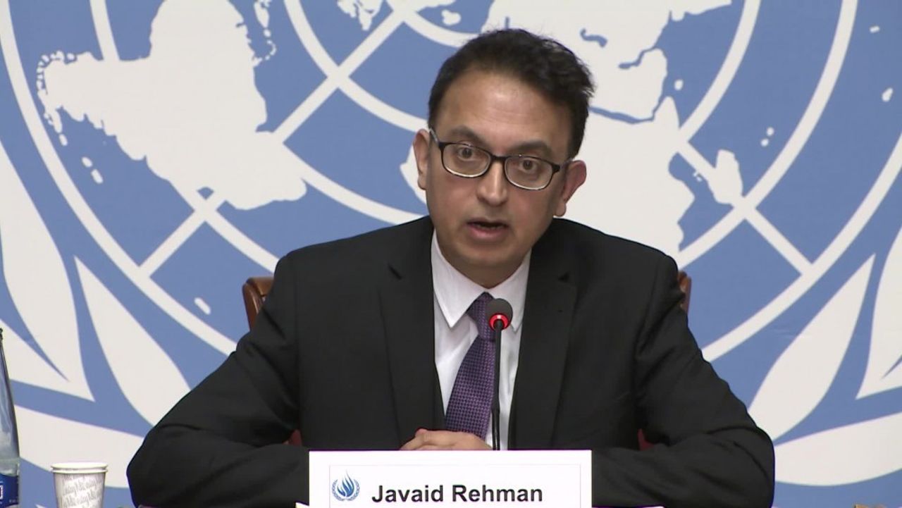 Javaid Rahman, the UN special rapporteur on human rights in Iran