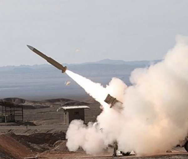 An Iranian missile being fired toward Iraqi Kurdistan