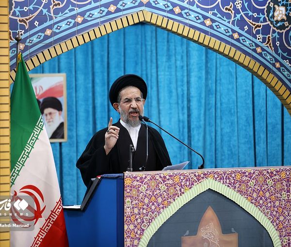Hassan Aboutorabi-Fard delivering sermons during the Friday Prayers of Tehran on April 28, 2023 