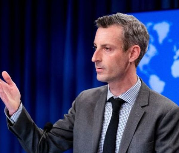 State Department spokesperson Ned Price during a briefing. Undated